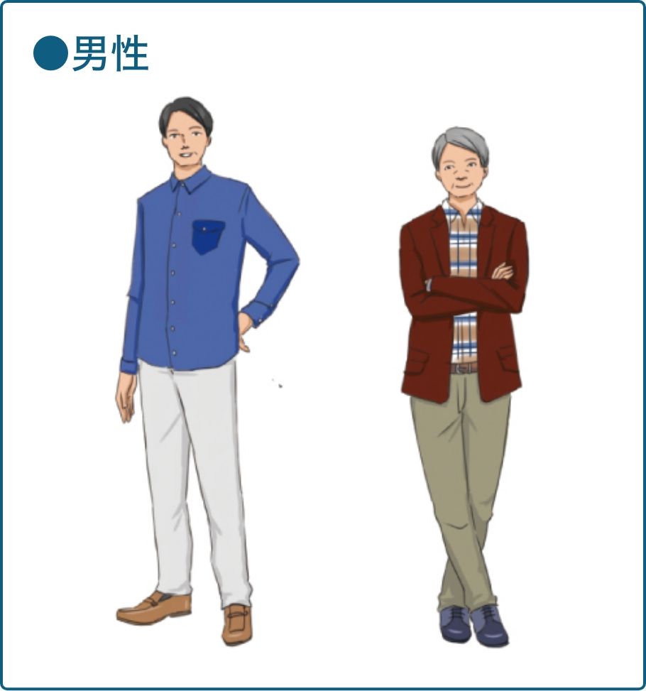 カジュアルの男性イラスト